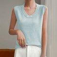 thumbnail image 5 of Timegard Camisoles pour Femmes Été Col Rond Sans Manches Confortables Amples Décontractées T-Shirts de Couleur Unie, 5 of 5