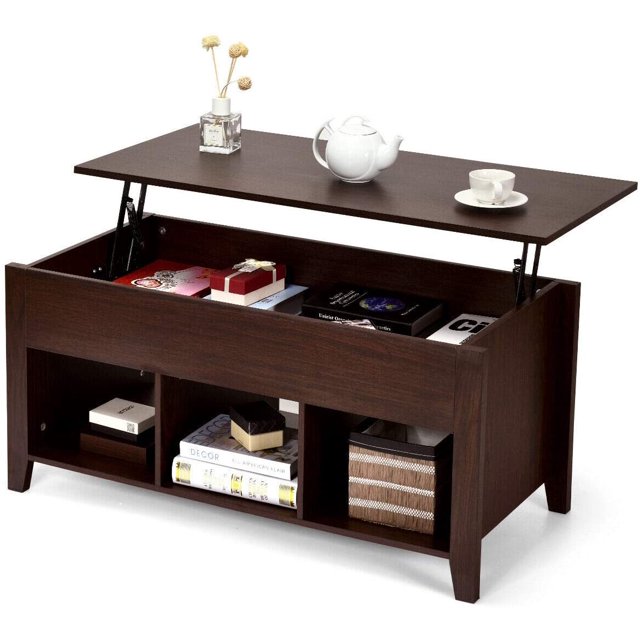 Giantex Lift Top Coffee Table, Wood Home Living Room Modern Lift Top Storage Coffee Table