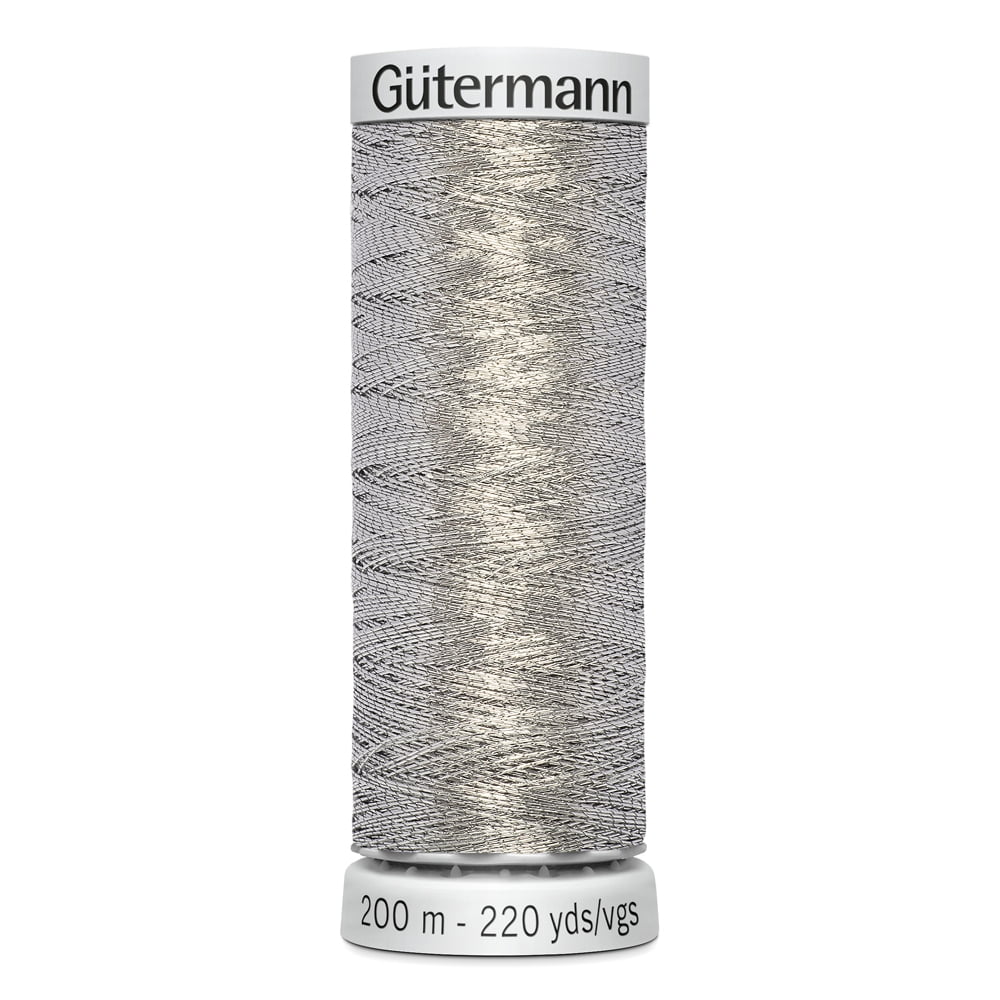 GÜTERMANN Dekor Metallic Thread, 200 m (218.7 yd), Strong & Versatile for Embroidery