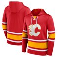 thumbnail image 2 of Men's Calgary Flames Puck Deep Lace-Up Pullover Hoodie - Red, 2 of 3