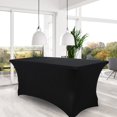 thumbnail image 3 of Elastic Tablecloth Decorative Close-fitted Unique Banquet Rectangular Table Cover, 3 of 5