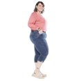 thumbnail image 3 of Frankie & Stella ™ Ladies Denim Capri PLUS - Medium Blue, 3 of 3