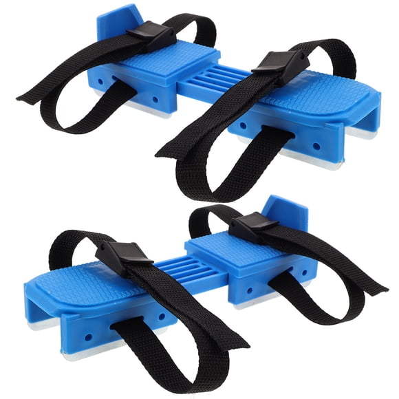 SKISUNO 1 Pair Sky-Blue Ice Skates for Toddler with Roller Skating Pads and Safety Design