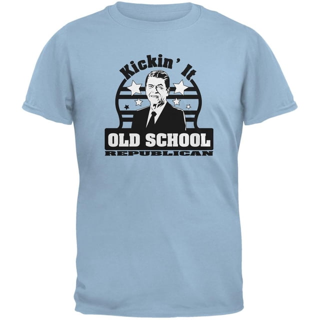 Ronald Reagan - Old School Republican Light Blue Adult T-Shirt