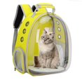 thumbnail image 3 of Transporteur pour Animaux Petits Chats Chiens Sac à Dos Chiot Transparent Clair 3 Randonnée Jaune, 3 of 8