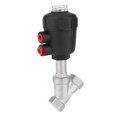 thumbnail image 1 of Angle Seat Valve Air Actuated Thread Connection Stainless Steel Thickened Plastic Case Steam Valve3/4in DN20, 1 of 8