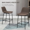 thumbnail image 4 of HOMCOM Modern Bar Stools Set of 2 Counter Height Bar Chairs Kitchen, 4 of 10