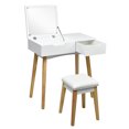 thumbnail image 1 of Patiojoy Makeup Vanity Table W/Flip Top Mirror 2-in-1 Dresser & Stool, 1 of 6