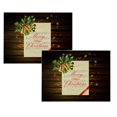 thumbnail image 1 of Oleegame 2PC Placemat Christmas Table Placemats Christmas Rustic Vintage Washable Table Mats, 1 of 4