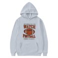 thumbnail image 1 of MIASHUI Sweat à Capuche Garçons Filles Enfants Rugby Imprimés Lettres Manches Longues Hauts Chauds, Gris, 5-6 Ans, 1 of 4