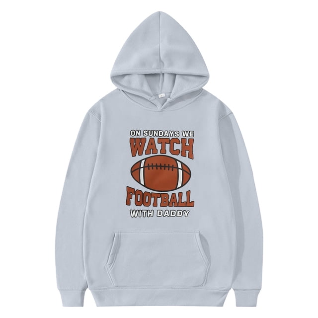 MIASHUI Sweat à Capuche Garçons Filles Enfants Rugby Imprimés Lettres Manches Longues Hauts Chauds, Gris, 13-14 Ans