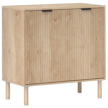 HOMCOM Armoire d'Appoint, Armoire de Rangement avec Tablette Réglable, Chêne
