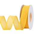 thumbnail image 1 of Joycrosso Burlap Wired Edge Ribbon 1 inch x 10 Yards, Yellow, Ideal for Crafting, Gift Wrapping, Wreath, Christmas Tree, and Rustic Wedding Decorations, 1 of 4
