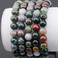 thumbnail image 3 of Natural Healing Power Gemstone Crystal Beads Unisex Adjustable Macrame Bracelets 8mm,Indian Agate, 3 of 3