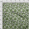 thumbnail image 3 of oneOone Popeline de Coton Verte Tissu Floral Rétro Matière de Robe Tissu Imprimé Tissu au Mètre 42 Pouces de Large, 3 of 5