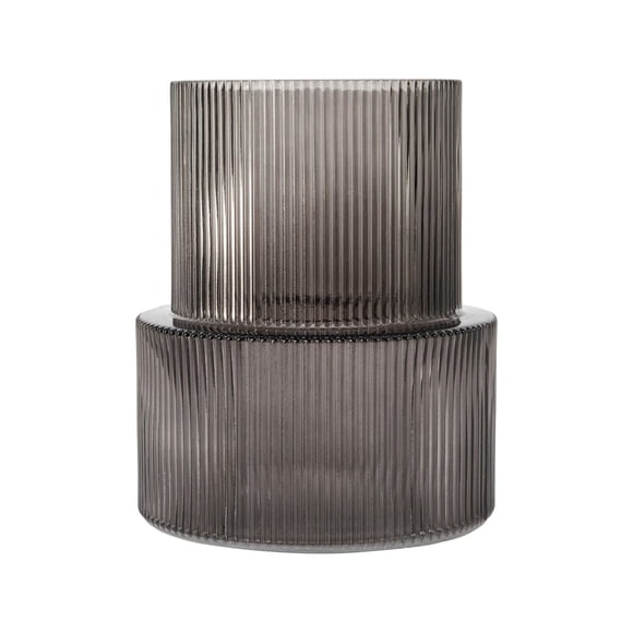 Vase en verre fumé nervuré — Anko