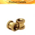 thumbnail image 3 of Wekity Knurled Insert Nuts, Female Thread Brass Embedment Nut M4x6mm H x 6mm OD Heat Set Insert Nut for Printing 3D Printer and More Projects 10Pcs-0621, 3 of 5