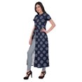thumbnail image 2 of Moomaya Kurtis en Coton à Fente avant pour Femmes, Kurti Longue Imprimée, Robe, Haut Indien, 2 of 5