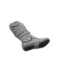 thumbnail image 2 of Bottes Mi-Mollet à Bout Rond pour Femmes Zone 70, Confort, Fermeture Éclair, Boucle, Style Plissé Décontracté, Talon Plat ( Gris, 6), 2 of 2