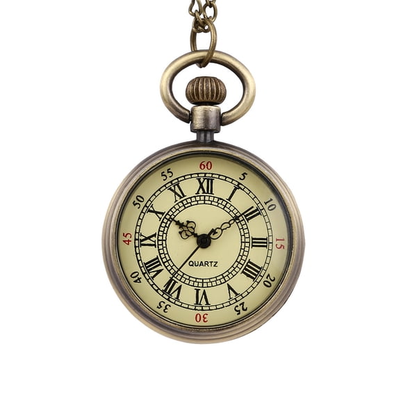 TopLLC Pocket Watch Vintage Round Dial Quartz Small Pocket Watch Classical Roman Scale Pocket Watch pocket watch