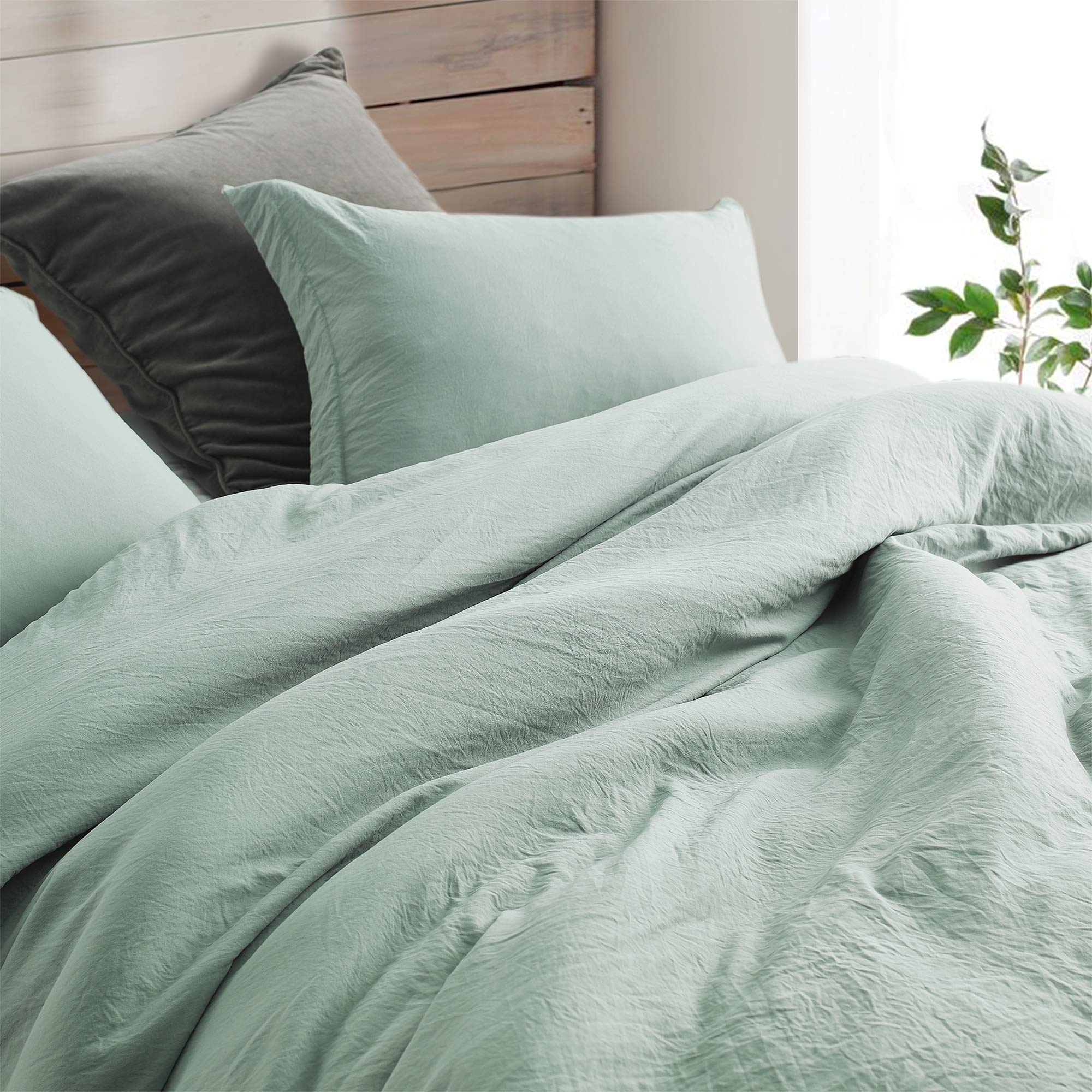 Duvet Cover - Natural Loft Queen (Iceberg Green)