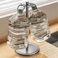 thumbnail image 3 of Stainless Steel Rotating Kitchen Organizer Rack with Hooks for Efficient Utensil Storage and Space Saving, 3 of 8