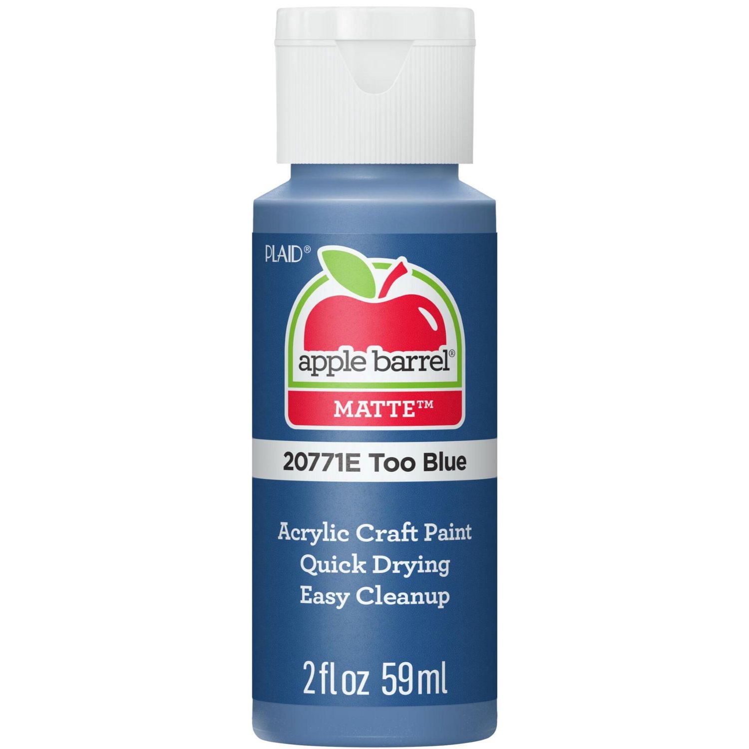 Peinture acrylique mate Apple Barrel Colors, 2 fl oz (59 mL), Trop bleu