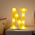 thumbnail image 4 of TopLLC Christmas Decor LED Letter Lights Sign Light Up For Home Party Wedding Decoration Light Up Letters Alphabet Letter Sign Battery Powered For Christmas Birthday Party Decoration warning light, 4 of 4