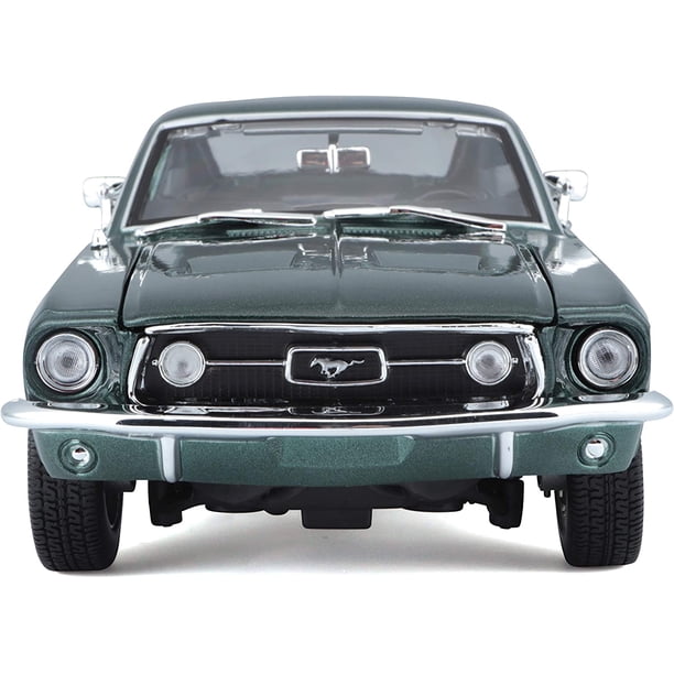 1967 Ford Mustang GTA Fastback Green Metallic with White Stripes 1