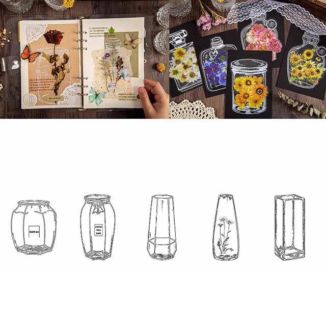 20pcs DIY Signet de Fleur Séchée Transparente Signet Floral Clair pour le Livre de l'École de Lecteur