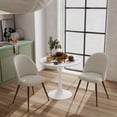 thumbnail image 1 of Homy Casa 2-Pack Beige Fabric Upholstered Dining Chairs with High Back Armless, 1 of 10