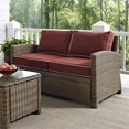thumbnail image 2 of Crosley Furniture Bradenton Causeuse de Patio en Tissu, Brun et Rouge Sangria, 2 of 11
