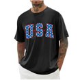 thumbnail image 1 of Shirts for Men, Men Print Round Neck Casual Fashion Short Sleeve Round-Neck Blouses Shirts, 1 of 3