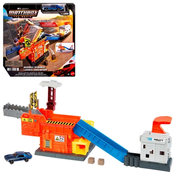 Matchbox-The-Movie-Smalley’s-Launch-&-Crush-Playset-Inspired-by-the-Film,-1-Toy-Die-Cast-Car
