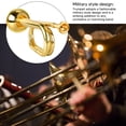thumbnail image 3 of C Key Trumpet, Bb Trumpet C Trumpet Military Style Brass Beginner Instrument with Smooth Valve System for Orchestra Marching Band, 3 of 7