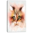 thumbnail image 2 of Aquarelle Chat Brun Attrayant - Impression d'Art sur Toile d'Animaux, 2 of 3