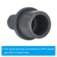thumbnail image 5 of Unique Bargains UPVC Reducer Pipe Fitting 32mm OD 20mm Barbed, 2 Pack Straight Coupling Adapter Connector, Grey, 5 of 5