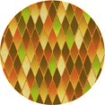 thumbnail image 1 of Ahgly Company Tapis de Zone Rond d'Intérieur Lavable à la Machine, Style Transitionnel, Jaune, 8 Pieds Rond, 1 of 7