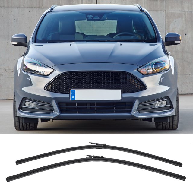 Windshield Wiper Blades, Improve Driving Visibility Easy Install Wiper Blades Set 2 Pcs for LHD Car