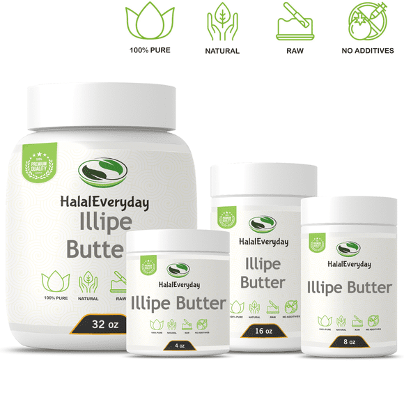 Illipe Butter 1lb - 100% Pure & Natural Organic Cold Pressed Body Skin Hair Fresh