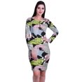 thumbnail image 2 of Moomaya Womens Full Sleeve Printed Midi Length Printed Bodycon Dress, 2 of 6