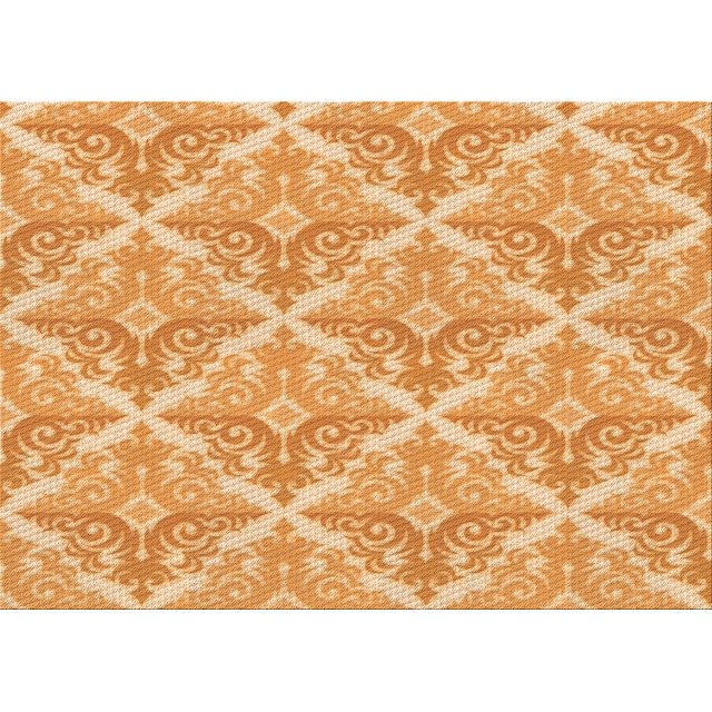 Ahgly Tapis Rectangulaire Lavable en Machine Intérieur Transitionnel Jaune Orange, 7 Pieds x 10 Pieds