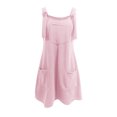 thumbnail image 4 of FAIWAD Robes Salopettes pour Femmes Été Entraînement Robe d'Été Filles Bretelle Ajustable Robe Trapèze Mini avec Poches, 4 of 5