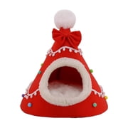 Dog Beds for Small Dogs Christmas Candy Pet Bed Pet Villa Kitty Bed Dog Bed Winter Warm Cats Bed Yurt Pet Houses Pet Tent House Small Dog Bed