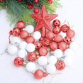 thumbnail image 4 of Red 36Pcs Christmas Ornament Set Colorful Painted Christmas Balls For Tree Decoration Party Gift Box Home Holiday Decor Shatterproof Plastic Hanging Balls 104G, 4 of 7