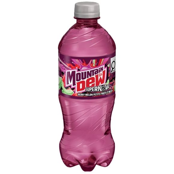 Mountain Dew Supernova Berry Melon Soft Drink 591 ml, Bottle