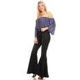 thumbnail image 4 of Feinuhan Women's High Waist Flared Bell Bottom Jeans, Black, Small, 4 of 5