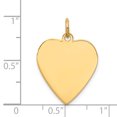 thumbnail image 2 of 14K Yellow Gold Plain .018 Gauge Engravable Heart Disc Charm, 2 of 2