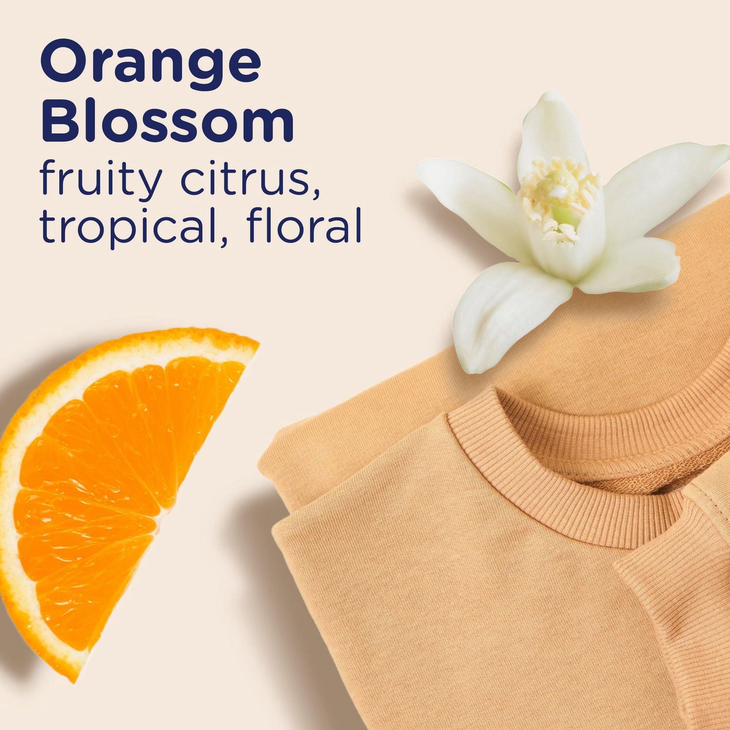 Perles rehausse-parfum pour lessive Downy Léger, parfum Fleur d’oranger, perles pour les tissus et la lessive, conçues pour être douces avec une légère bouffée de parfum, sans parfums prononcés