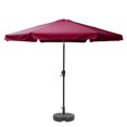 thumbnail image 1 of CorLiving 10ft Large Round, Market Outdoor Patio Umbrella with Side Flaps, Steel Frame and Round Fillable Base, 1 of 8